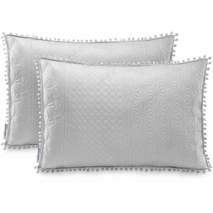 AmeliaHome Decorative pillowcase gray 50x70 – 4
