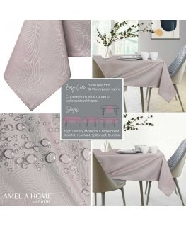 AmeliaHome Tablecloth AH GAIA BRD POWDERPINK 80X80
