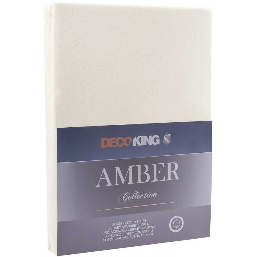 Bed sheet DecoKing Amber sand, 220x200 cm, with elastic