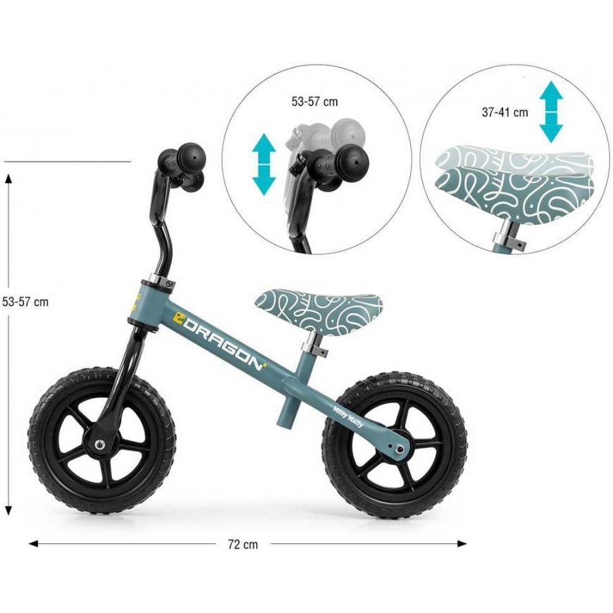 Milly Mally Dragon Denim balance bike – 5