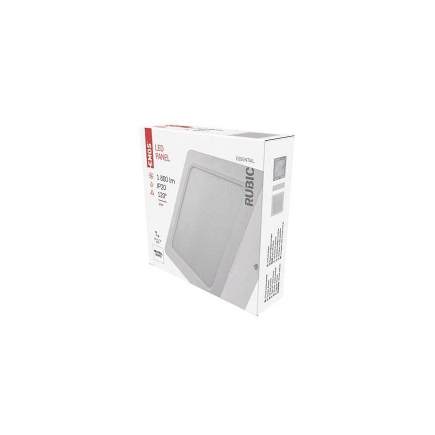 Emos LED luminaire RUBIC, square, 18W neutral white – 3