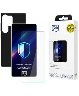 Set 3MK ComfortDuo Matt Black for Samsung Galaxy S25 Ultra black/black