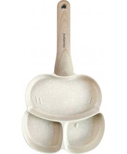 Klausberg Marble frying pan with 3 sections, beige