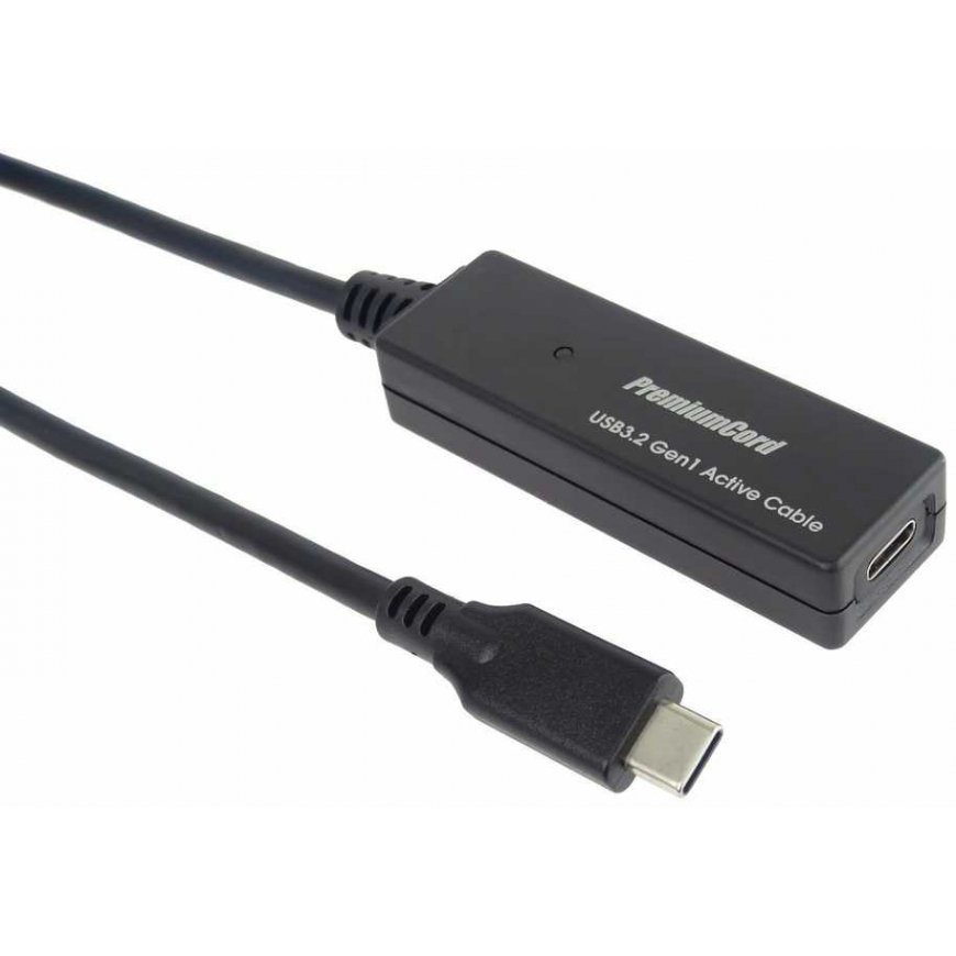 PREMIUMCORD USB-C repeater and extension cable male-female, 5Gbps 5m