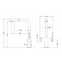 BlueWater Blue Water Delta kitchen faucet with filter connection and pull-out spout black matte BlueWater Blue Water Delta kitchen faucet with filter connection and pull-out spout black matte