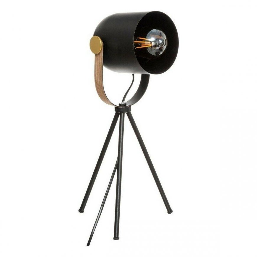 Table lamp Atmosphera Action Tripod Black polystyrene 25 W 220-240 V 16 x 18 x 45 cm – 3