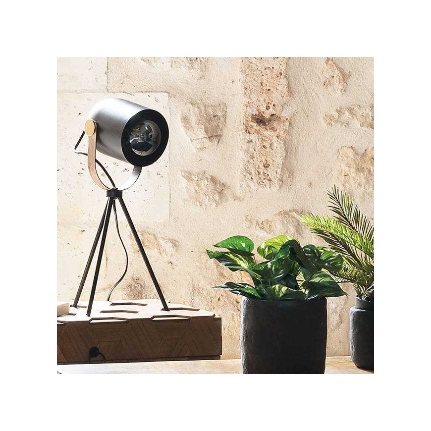 Table lamp Atmosphera Action Tripod Black polystyrene 25 W 220-240 V 16 x 18 x 45 cm – 4
