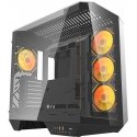 Darkflash DY470 kompiuterio dėklas (juodas) + 4 ventiliatoriai + GPU laikiklis Darkflash DY470 kompiuterio dėklas (juodas) + 4 ventiliatoriai + GPU laikiklis