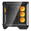 Darkflash DY470 kompiuterio dėklas (juodas) + 4 ventiliatoriai + GPU laikiklis Darkflash DY470 kompiuterio dėklas (juodas) + 4 ventiliatoriai + GPU laikiklis