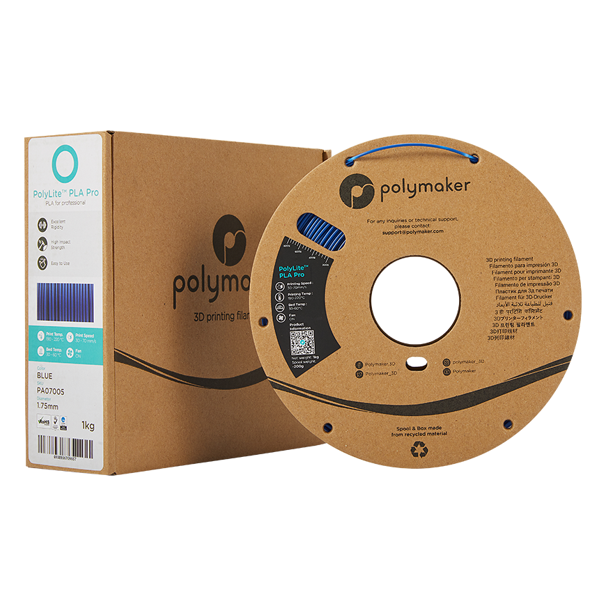 Polymaker PolyLite PLA PRO - 1kg - 1,75mm - Sininen – 3
