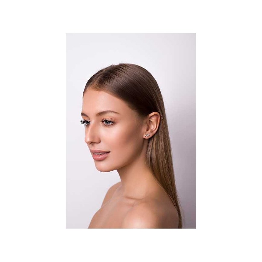 Brilio Silver Shiny silver infinity earrings GOLD050