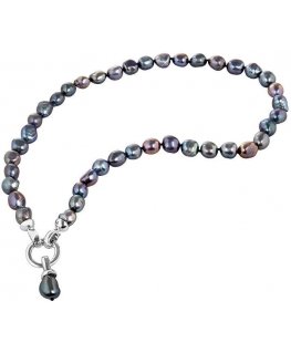 Jwl Luxury Pearls Vėrinys iš tikrų metalo mėlynų perlų JL0561