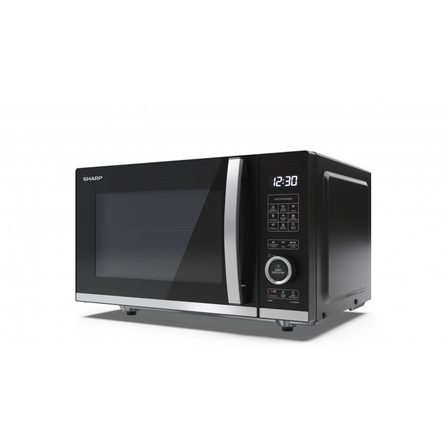 Sharp YC-QG204AE-B mikroviļņu krāsns Melns Mikroviļņu krāsns ar grilu Novietojams uz galda 20 L 800 – 3