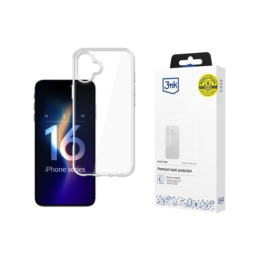 3MK Armor mobile phone case 15.5 cm (6.12") Cover Transparent