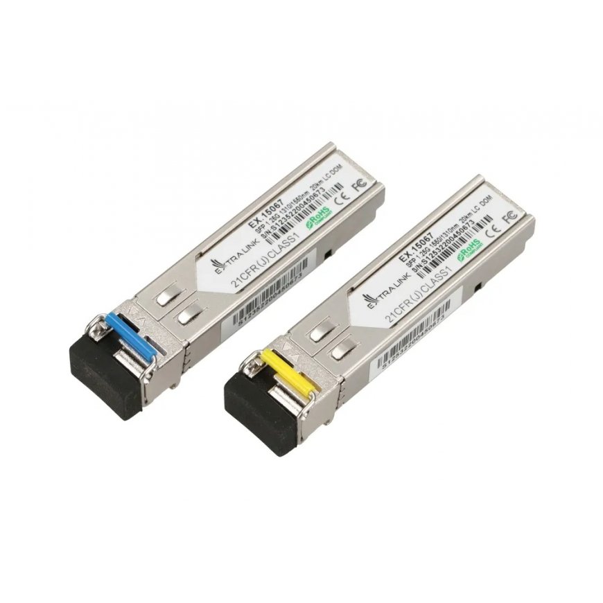 Extralink EX.15067 lähetin-vastaanotinmoduuli Valokuitu 1250 Mbit/s SFP 1550 nm