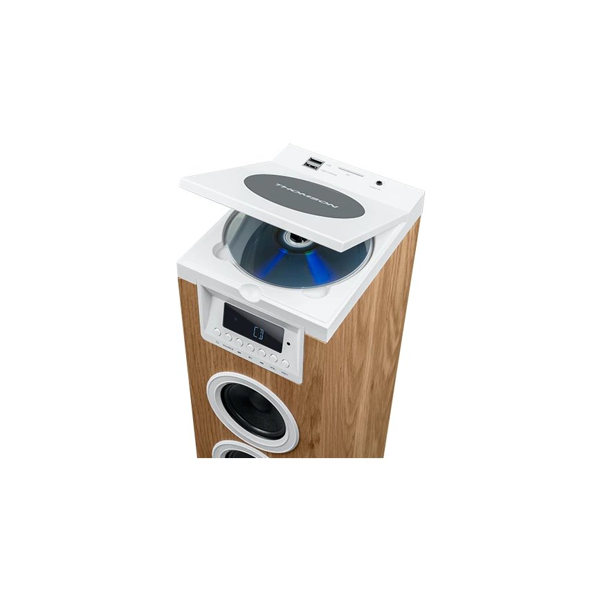 Thomson DS121CD домашний музыкальный центр Home audio tower system 10 W Белый, Дерево – 2