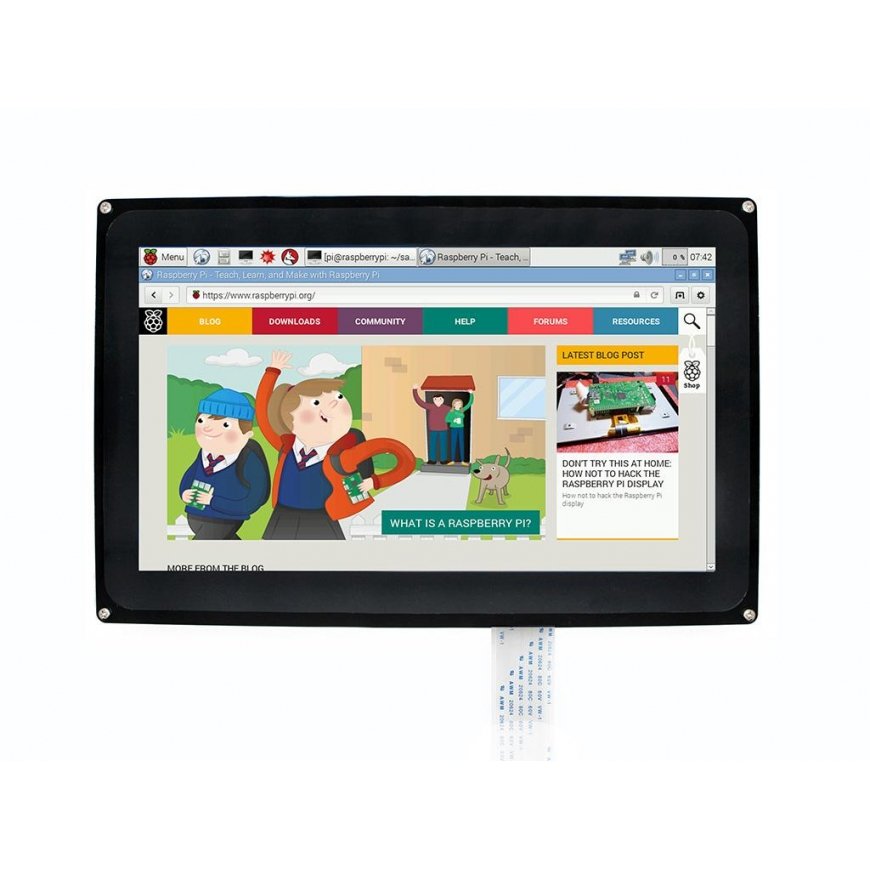 Waveshare Capacitive Touch Screen for Raspberry Pi Microcomputer - LCD TFT 10.1