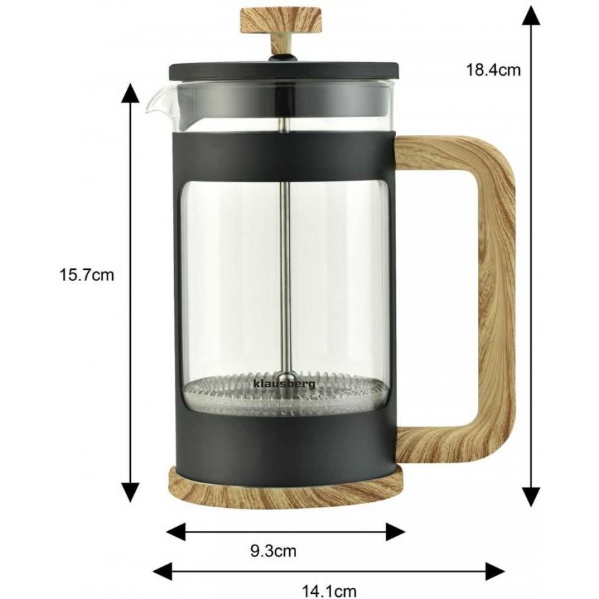 KAHVIN/TEEN keitin 0,60L FRENCH PRESS KLAUSBERG KB-7680 – 5