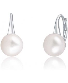 Jwl Luxury Pearls Kauniit hopeiset korvakorut aidolla helmillä JL0643