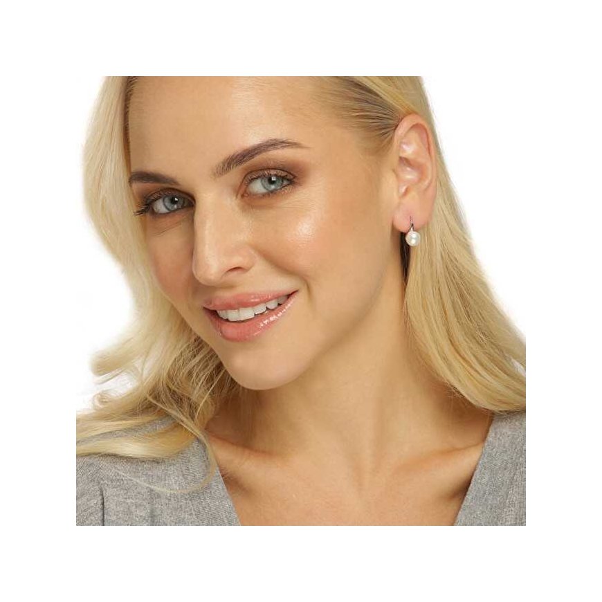 Jwl Luxury Pearls Beautiful silver earrings with real pearl JL0643 – 2