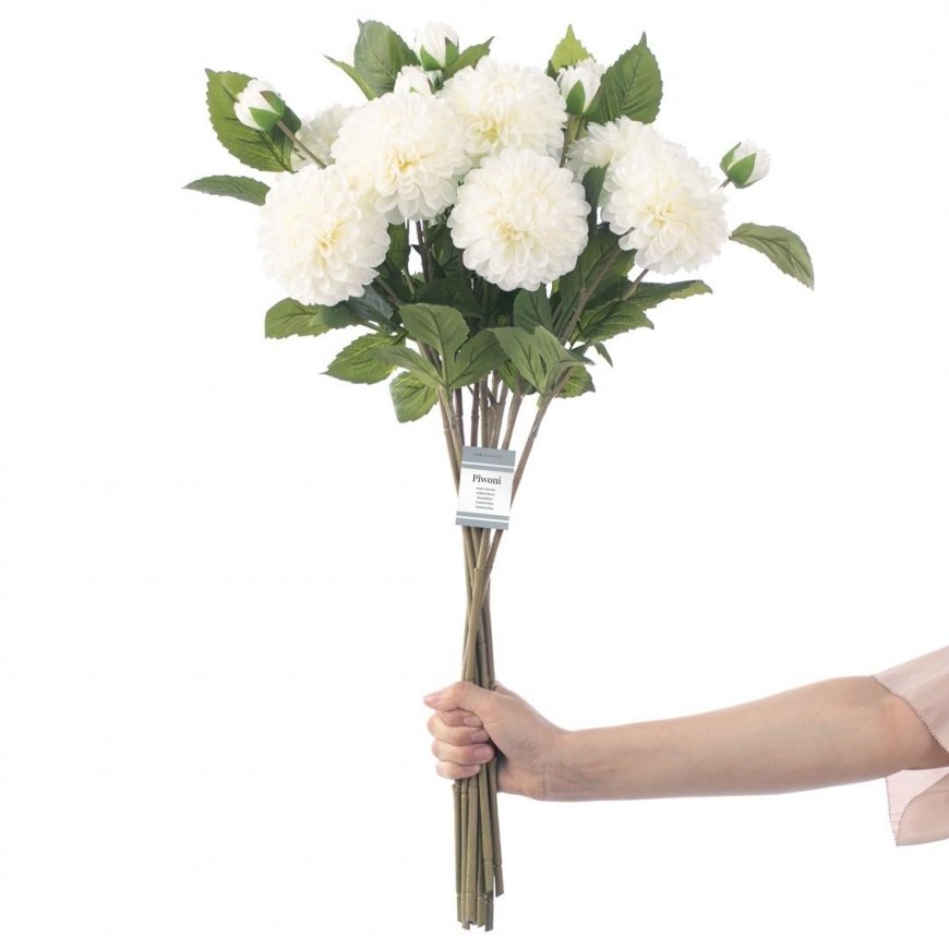 AmeliaHome Artificial flower AH PEWONI White 10 PCS
