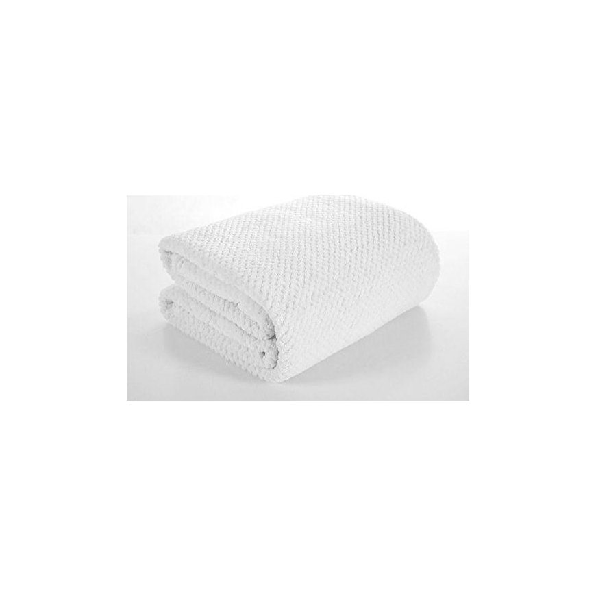 DecoKing Plaid HENRIS white, embossed jacquard pattern, modern style, 170 x 210 – 4