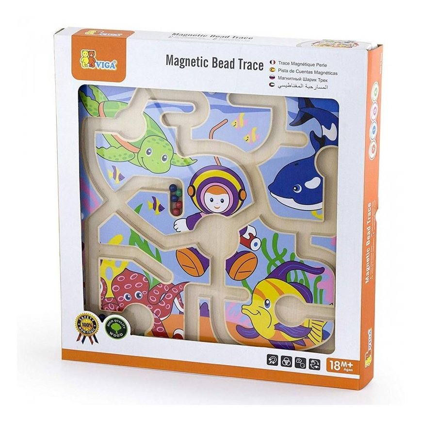 Wooden magnetic game maze - Diving track Viga – 3