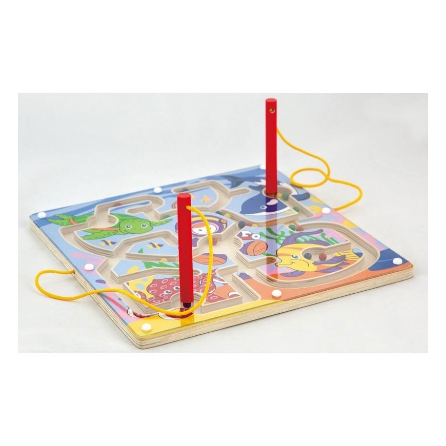Wooden magnetic game maze - Diving track Viga – 4