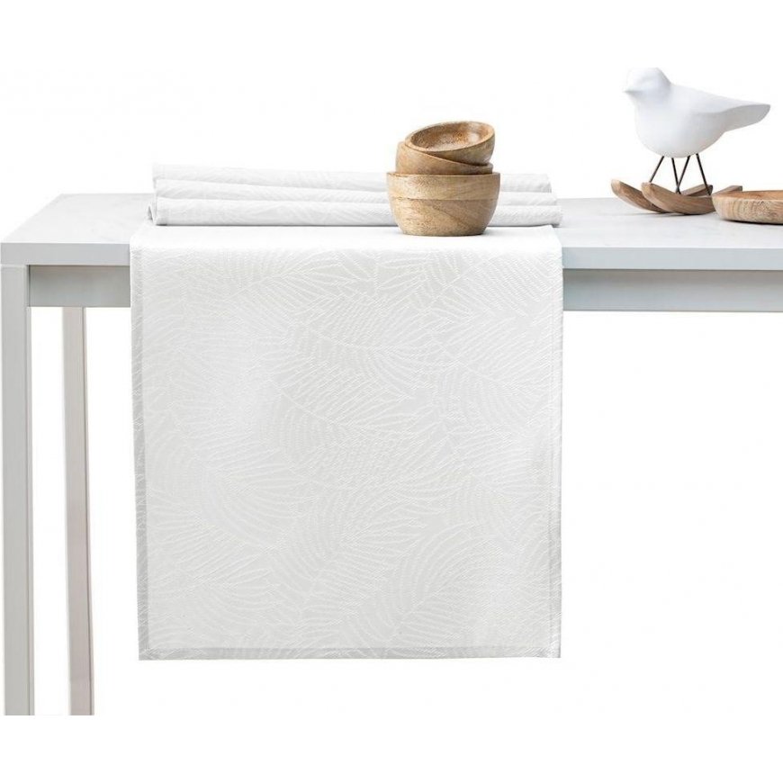 AmeliaHome Tablecloth AH GAIA HMD White 30X100