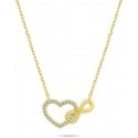 Brilio Silver Brilio Silver Modern gold plated necklace with zircons NCL121Y Brilio Silver Brilio Silver Modern gold plated necklace with zircons NCL121Y