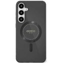 Guess Rhinestones Printed Classic Logo MagSafe Samsung Galaxy S25 puhelimen kuori musta Guess Rhinestones Printed Classic Logo MagSafe Samsung Galaxy S25 puhelimen kuori musta