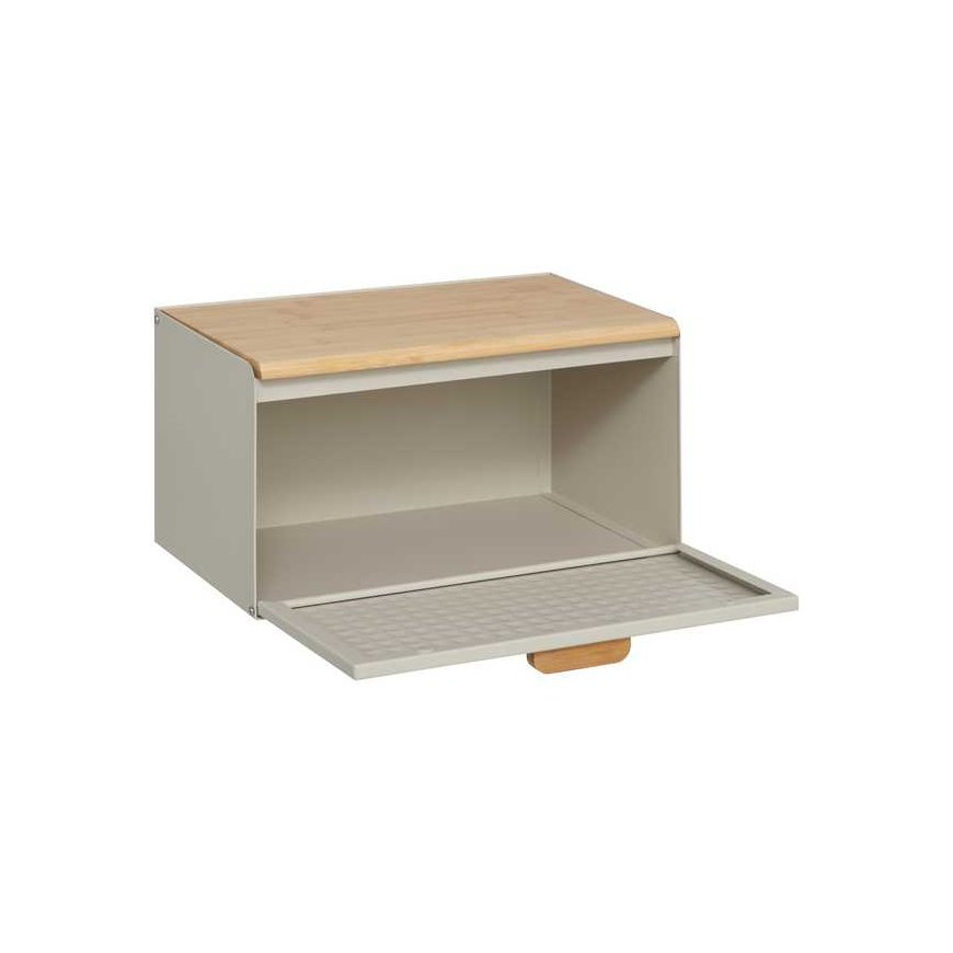 Bamboo Metal bread box SENSIA with bamboo lid – 3