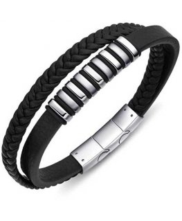 Diverse Double leather bracelet for men B1000411