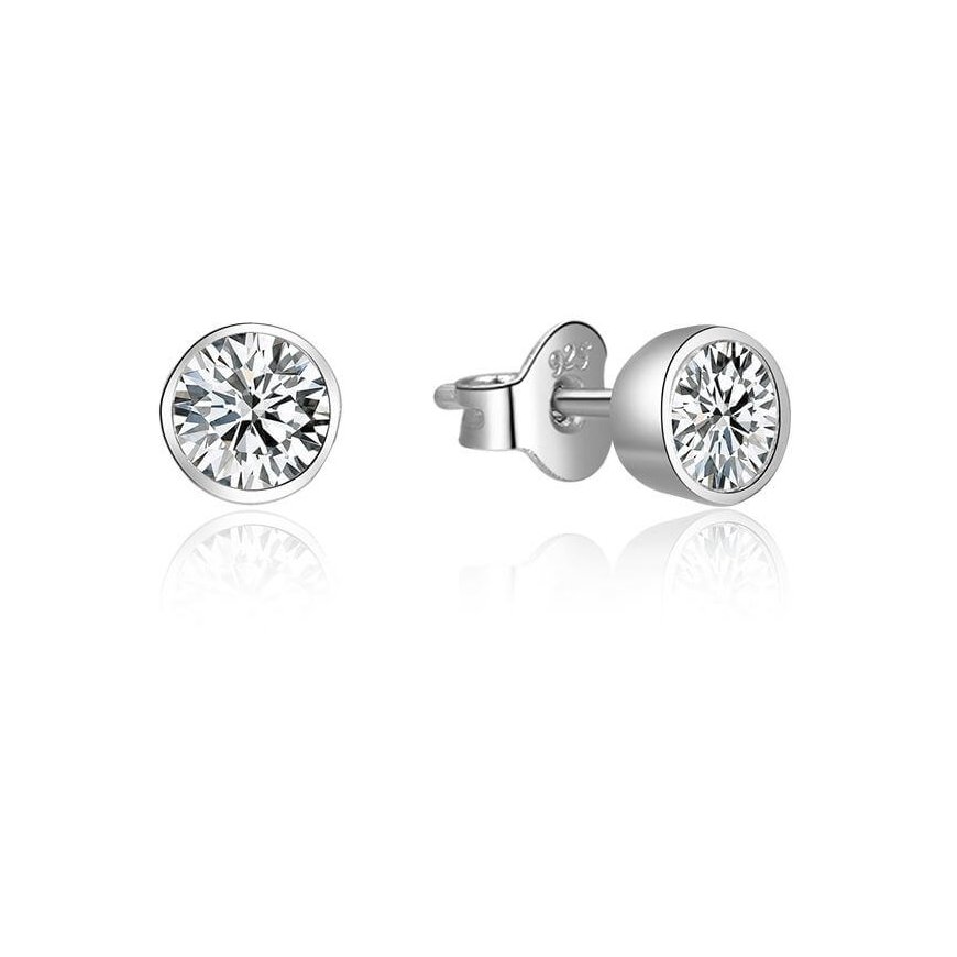 Beneto Silver earrings with crystal AGUP1962