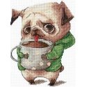 Beldizart Cross-stitch kit "Coffee lovers. Pug" SANK-63