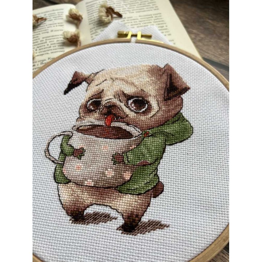 Beldizart Cross-stitch kit "Coffee lovers. Pug" SANK-63 – 5