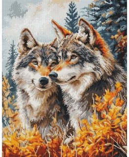 luca S Kryželių siuvinėjimo rinkinys Miško sargiai 25x32cm SBM3022