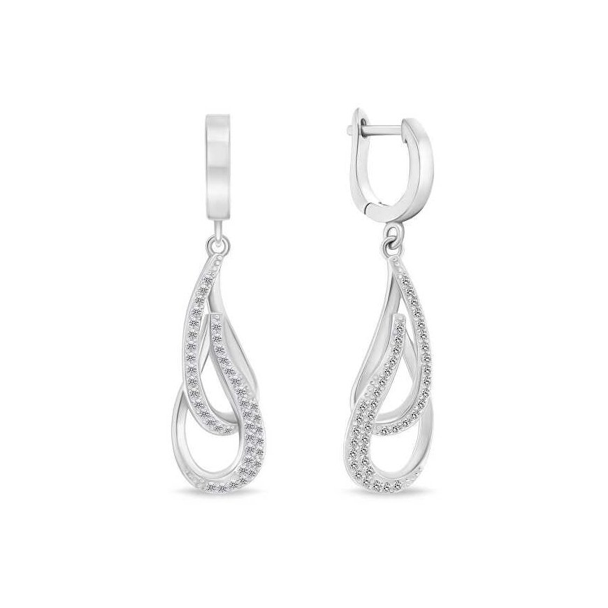 Brilio Silver Brilio Silver Dazzling silver earrings with zircons EA448W
