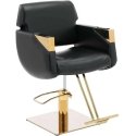Physa PENRYN barber chair with footrest - black and gold Physa PENRYN barber chair with footrest - black and gold