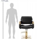 Physa PENRYN barber chair with footrest - black and gold Physa PENRYN barber chair with footrest - black and gold