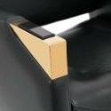 Physa PENRYN barber chair with footrest - black and gold Physa PENRYN barber chair with footrest - black and gold