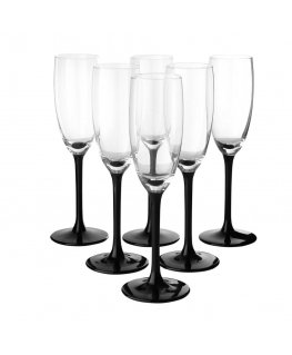 ONYX SET OF 6 CHAMPAGNE GLASSES 180 ML