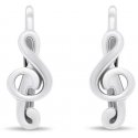 Brilio Silver Silver key-shaped earrings EA394W Brilio Silver Silver key-shaped earrings EA394W