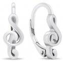 Brilio Silver Silver key-shaped earrings EA394W Brilio Silver Silver key-shaped earrings EA394W