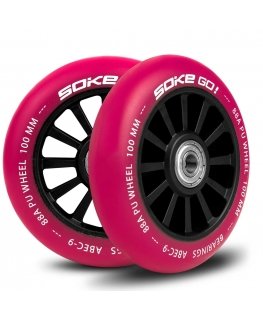 Soke Scooter pyörät 100 mm rubiinia 2 kpl