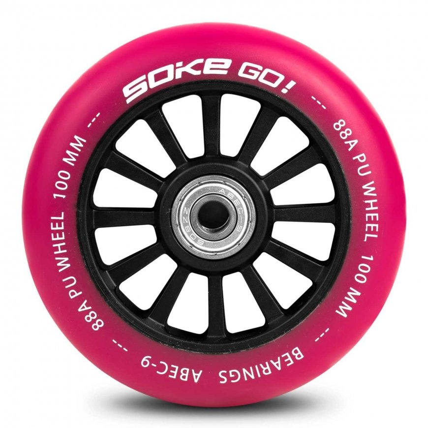 Soke Kółka do hulajnogi 100 mm rubinowe 2 vnt – 2