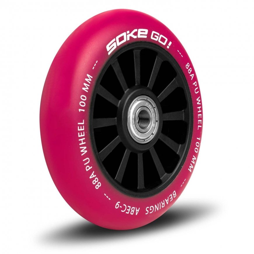 Soke Scooter pyörät 100 mm rubiinia 2 kpl – 4