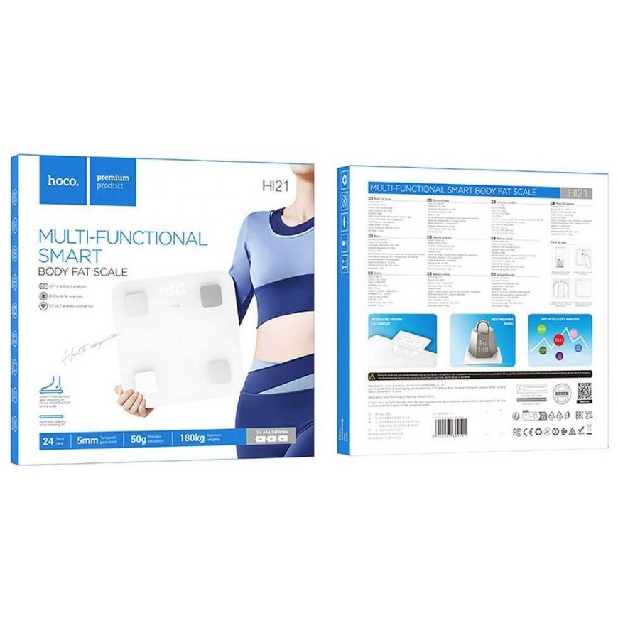 HOCO smart body fat scale HI21 white – 2