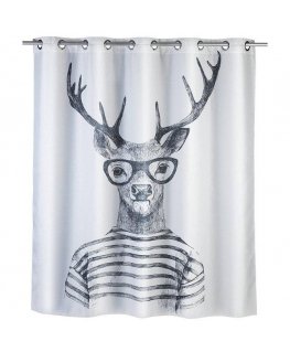Mr Deer shower curtain, textile, 180x200 cm, WENKO