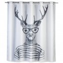 Mr Deer shower curtain, textile, 180x200 cm, WENKO Mr Deer shower curtain, textile, 180x200 cm, WENKO